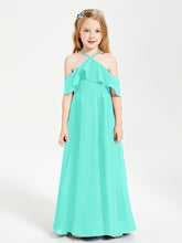 Off the Shoulder Long Junior Bridesmaid Dresses Spa