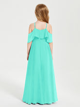 Off the Shoulder Long Junior Bridesmaid Dresses Spa