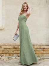 Halter Neck Sheath Lace Gown Dusty Sage