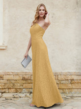Halter Neck Sheath Lace Gown Gold
