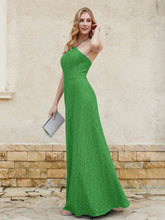 Halter Neck Sheath Lace Gown Green