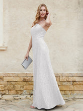 Halter Neck Sheath Lace Gown Ivory