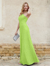Halter Neck Sheath Lace Gown Lime Green
