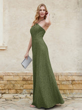 Halter Neck Sheath Lace Gown Olive Green