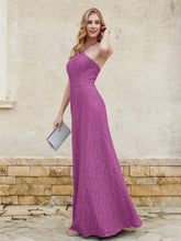 Halter Neck Sheath Lace Gown Orchid