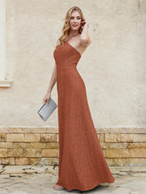 Halter Neck Sheath Lace Gown Rust