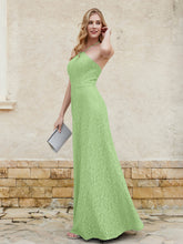 Halter Neck Sheath Lace Gown Sage