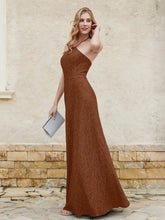 Halter Neck Sheath Lace Gown Terracotta