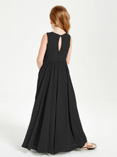 Elegant Sleeveless Junior Bridesmaid Dresses Black