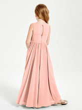 Elegant Sleeveless Junior Bridesmaid Dresses Coral