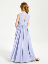 Elegant Sleeveless Junior Bridesmaid Dresses Lavender