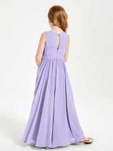 Elegant Sleeveless Junior Bridesmaid Dresses Lilac