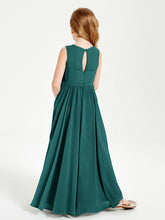 Elegant Sleeveless Junior Bridesmaid Dresses Peacock