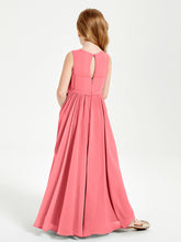 Elegant Sleeveless Junior Bridesmaid Dresses Watermelon