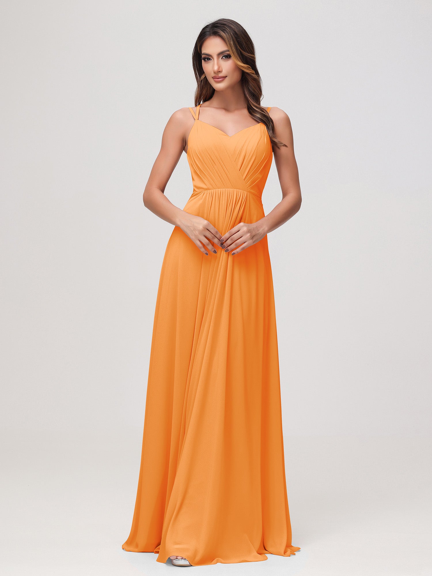 Peony Passion A-Line Dress In Orange main image 0