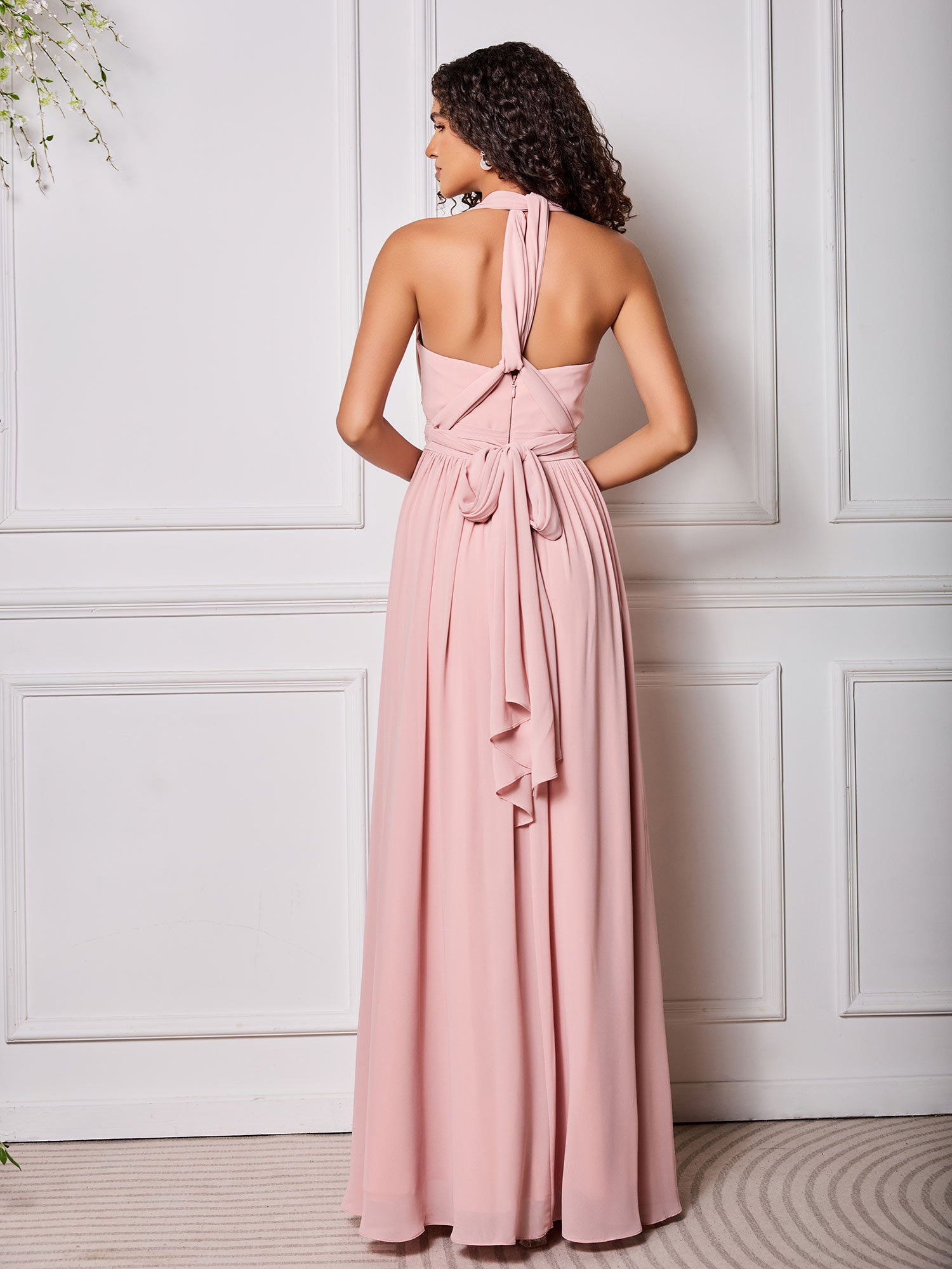 BABARONI T-Back Multi Wear Convertible Bridesmaid Dresses, Dusty Rose / US0 BABARONI T-Back Multi Wear Convertible Bridesmaid Dresses, Dusty Rose / US0