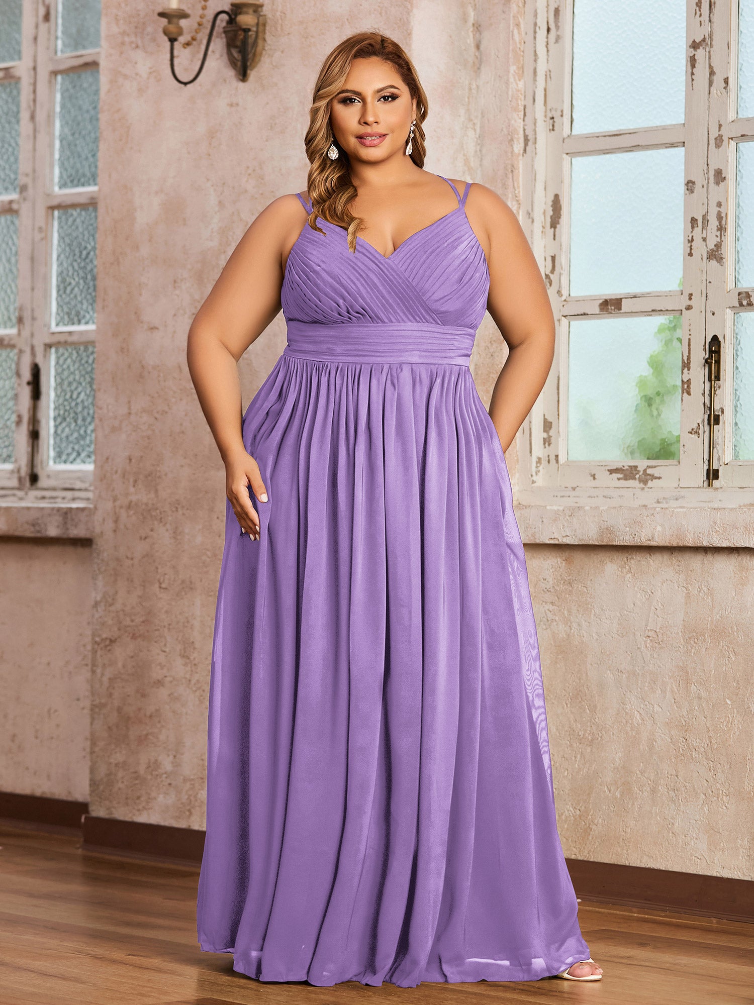 One-Shoulder Long Velvet Dresses with Slit Tahiti Plus Size