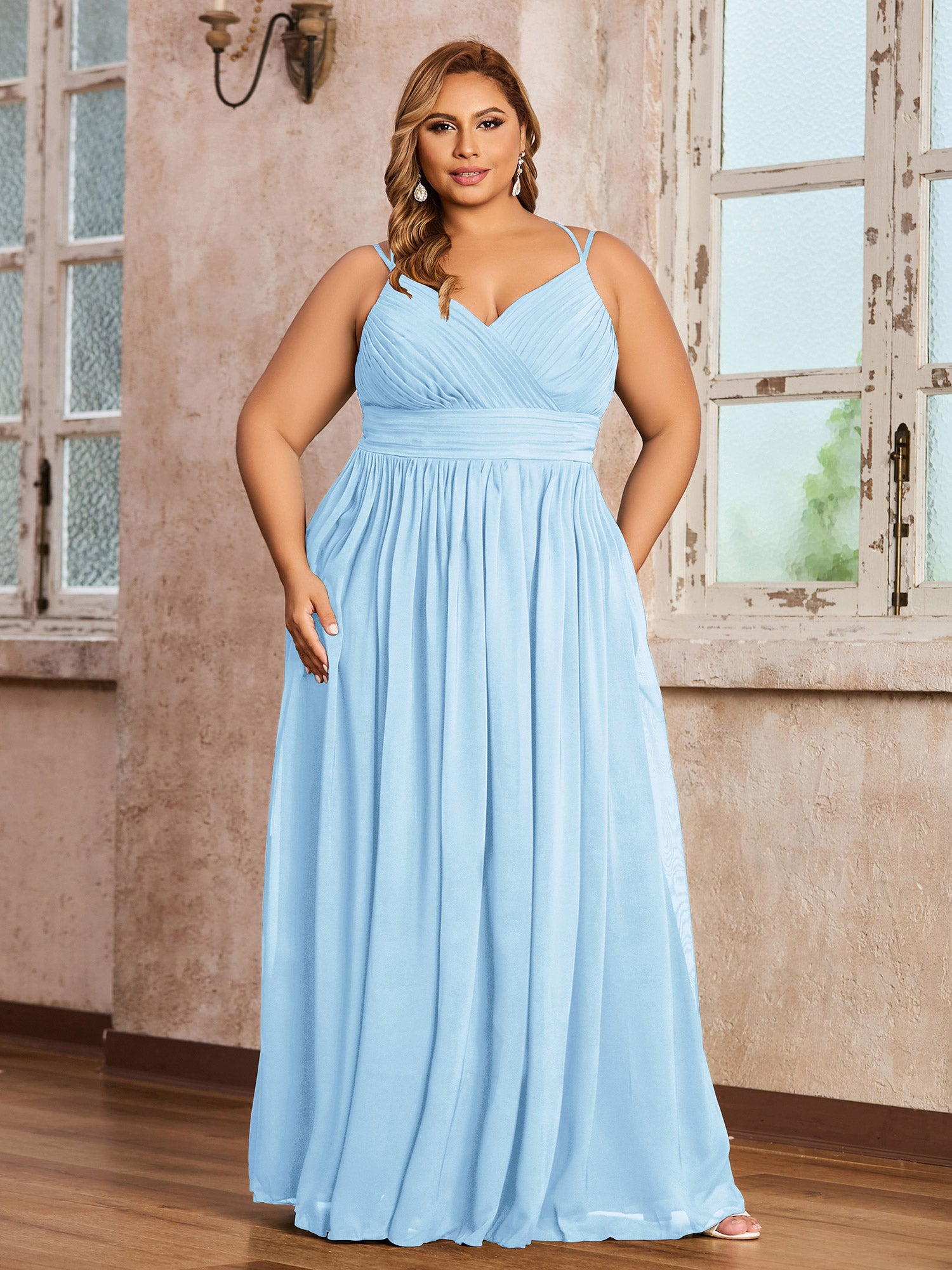 sachin and babi light blue dress Women's Wedding Event Wear