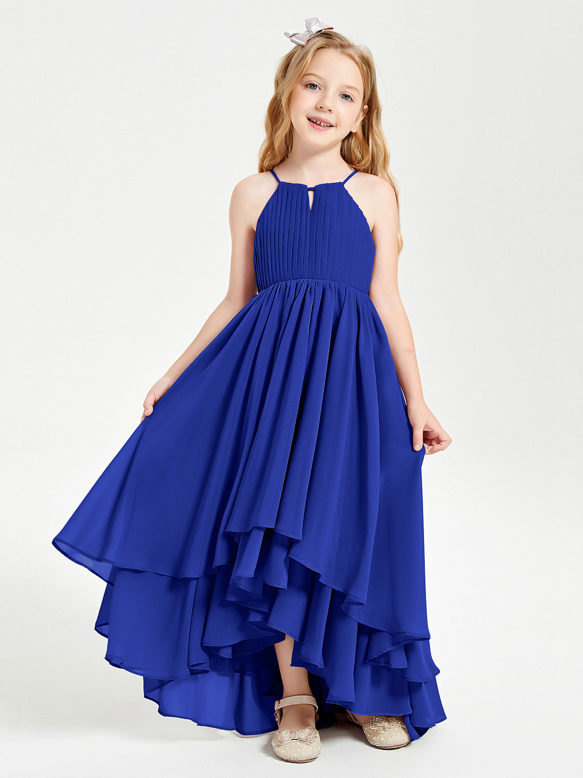 Royal Blue Asymmetric Bridesmaid Dress Royal Blue Strapless Ruffles Sleeveless Long Prom Dress With Slit Royal Blue Asymmetric Bridesmaid Dress Royal Blue Strapless Ruffles Sleeveless Long Prom Dress With Slit
