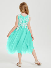 Tulle Tea Length Junior Bridesmaid Dresses Spa