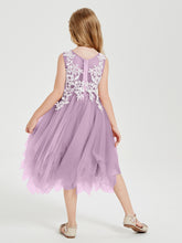 Tulle Tea Length Junior Bridesmaid Dresses Wisteria