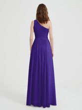 One Shoulder Dresses with Pleated Bodice Regency