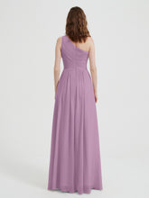 One Shoulder Dresses with Pleated Bodice Wisteria