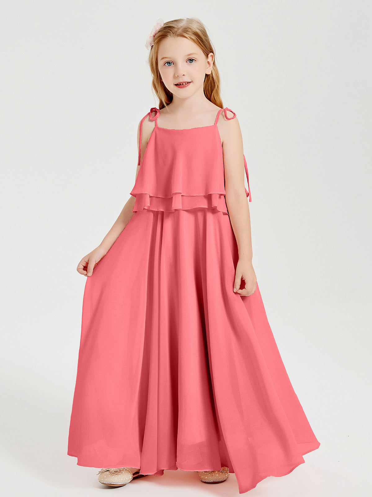 watermelon red bridesmaid dresses Watermelon Bridesmaid Dress,Chiffon Bridesmaid Dress,Long Bridesmaid Dress,BD00180, US14W / Lilac main image 1