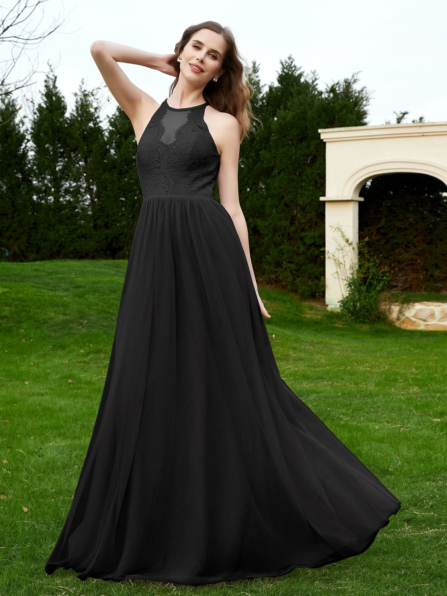 Long Strapless Tulle Gown with Sweetheart  Neck Black Plus Size