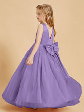 Tulle Junior Bridesmaid Dresses Satin Top Glamourous Bowknot Tahiti