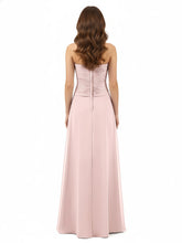 Sweetheart Strapless Chiffon Bridesmaid Dress-Dusty Rose