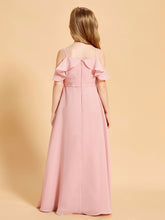 Off the Shoulder Bridesmaid Dresses for Juniors Dusty Rose