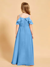 Off the Shoulder Bridesmaid Dresses for Juniors Blue