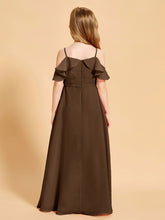 Off the Shoulder Bridesmaid Dresses for Juniors Brown