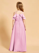Off the Shoulder Bridesmaid Dresses for Juniors Candy Pink