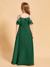 Off the Shoulder Bridesmaid Dresses for Juniors Dark Green