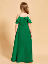 Off the Shoulder Bridesmaid Dresses for Juniors Emerald