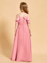 Off the Shoulder Bridesmaid Dresses for Juniors Flamingo