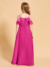 Off the Shoulder Bridesmaid Dresses for Juniors Fuchsia