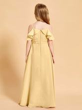 Off the Shoulder Bridesmaid Dresses for Juniors Gold