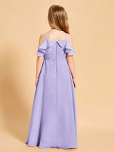 Off the Shoulder Bridesmaid Dresses for Juniors Lilac