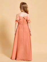 Off the Shoulder Bridesmaid Dresses for Juniors Papaya