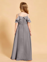 Off the Shoulder Bridesmaid Dresses for Juniors Silver