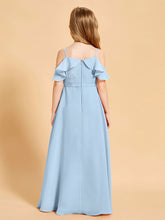 Off the Shoulder Bridesmaid Dresses for Juniors Sky Blue