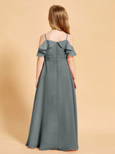 Off the Shoulder Bridesmaid Dresses for Juniors Steel Grey