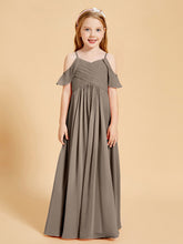 Off the Shoulder Bridesmaid Dresses for Juniors Taupe