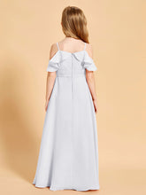 Off the Shoulder Bridesmaid Dresses for Juniors White