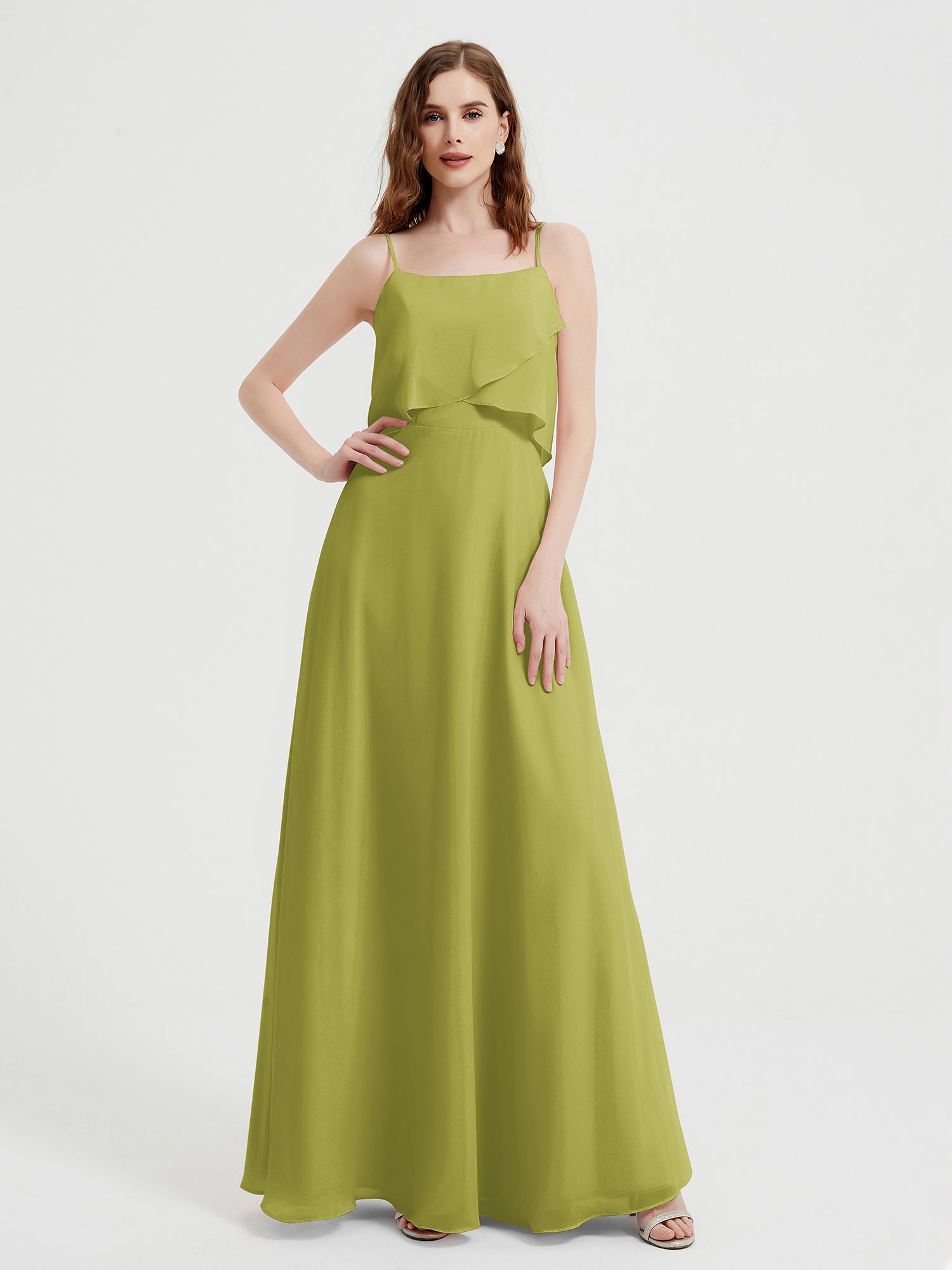 BABARONI Spaghetti Straps Simple Bridesmaid Dresses-Clover, Clover / US0 BABARONI Spaghetti Straps Simple Bridesmaid Dresses-Clover, Clover / US0