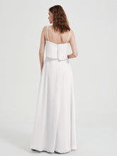 Spaghetti Straps Simple Bridesmaid Dresses-Ivory