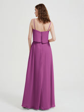Spaghetti Straps Simple Bridesmaid Dresses-Orchid